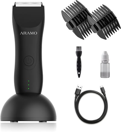 ARAMO® Essentials - Professionele Bodygroomer Mannen - Body Trimmer - Waterdicht - Tondeuse - Schaamhaar Trimmer - Keramisch Scheerblad