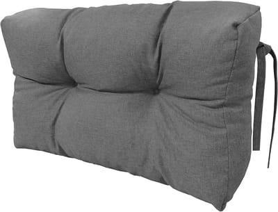 Palletkussen Schuimvlokken - Zitkussen Rugleuning - Terras Meubels - Op Maat Gemaakt - 65 x 50 cm - Grijs