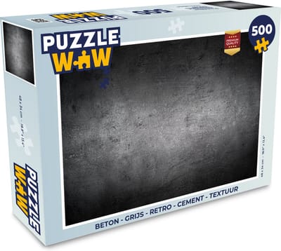 Puzzel Beton - Grijs - Retro - Cement - Textuur - Legpuzzel - Puzzel 500 stukjes