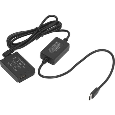 LP E12 Dummy Batterij Digitale Camera DR E12 DC Koppelaar Dummy Batterij met Type C Stroomadapter voor black