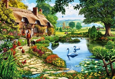 Bluebird Puzzle legpuzzel Cottage by the Lake - 1000 stukjes.