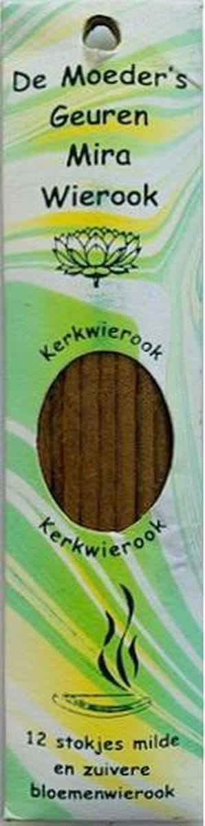 Wierook 12 stokjes kort kerkwierook Moeders Geuren / Mira Wierook - India