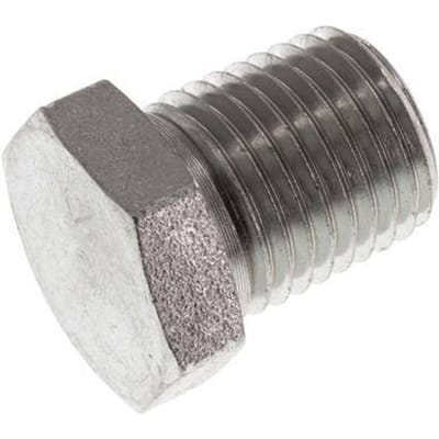 1/4'' NPT Buitendraad Verzinkt Stalen Plug met buitenzeskant 275 Bar [2 Stuks]
