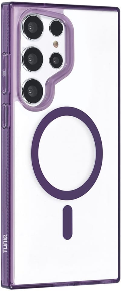 TUNIQ telefoonhoesje voor Samsung Galaxy S24 Ultra - MagSafe siliconen backcover - Paars