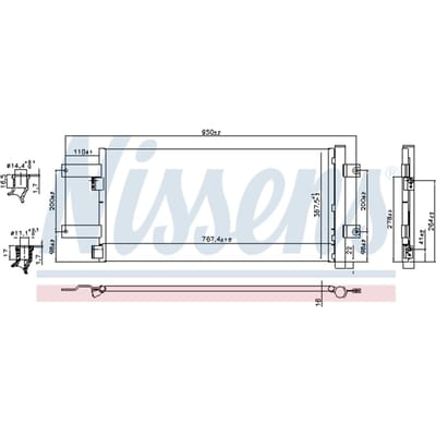 Condensator, airconditioning NISSENS 941073