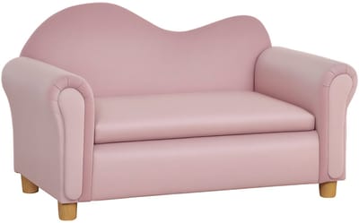 Kindersofa met Opbergruimte – Speelbank voor Kinderen 3-5 Jaar – Roze