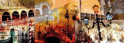 Kunstdruk Saskia Porkay - Venice 100x35cm