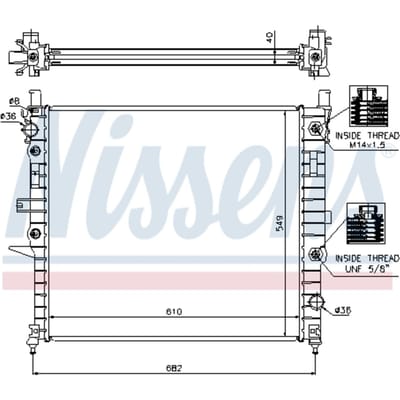 Radiator, motorkoeling NISSENS 62788A