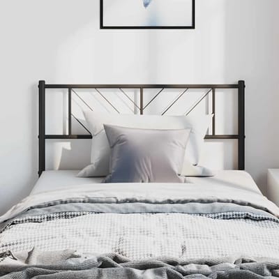 vidaXL - Vervangend - hoofdbord - 100 - cm - metaal - zwart