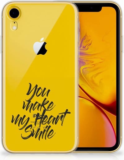 TPU Hoesje voor Apple iPhone Xr Siliconen hoesje met naam Heart Smile
