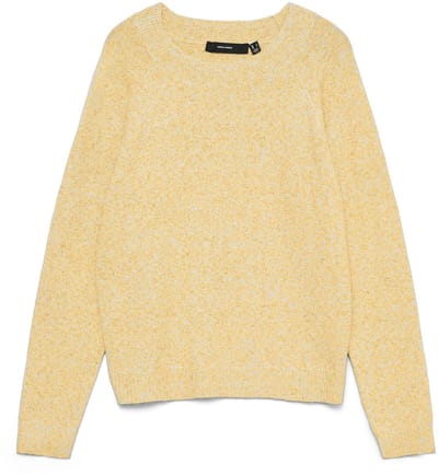 Vero Moda Trui Vmdoffy Ls O-neck Blouse Ga Noos 10201022 Golden Haze/w. White M Dames Maat - M