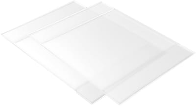Dailygoods- Bordhouder A4 - 8 Stuks - Wandgemonteerde Documenthouder - Acryl - Frameloze Fotolijst - Helder en Beschermend