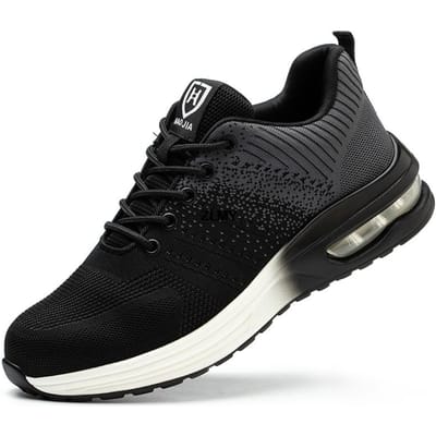 Veiligheidsschoenen voor dames, stalen neus, ademende werksneaker, werkveiligheidsschoenen met luchtkussen, anti-smash, anti-steek, werkschoenen voor heren 45