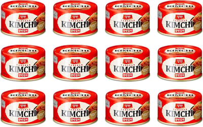 Dongwon Kimchi Koreaanse Gefermenteerde Chinese Kool – 12 x 160 g Voordeelverpakking | Authentiek Koreaans Bijgerecht | Pittig & Fris | Perfect voor Rijst, Soepen & Wokgerechten met Kajal Sticker