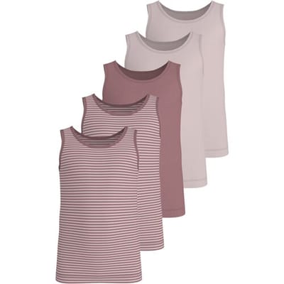 LUPILU Set van 5 kinder hemden (Lichtroze/print, 98/104)