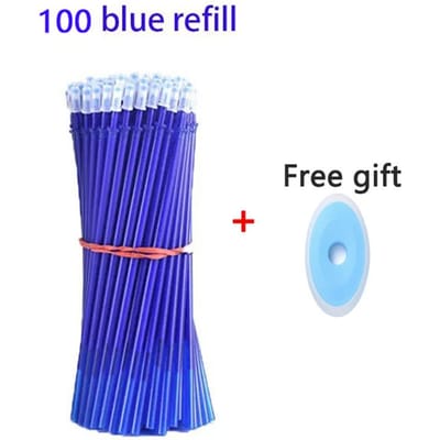 100 stuks/set Kawaii uitwisbare navulling uitwisbare pennen gelpen schets schrijfwaren voor notitieboekje schoolbenodigdheden schattige kinderpotlood blue