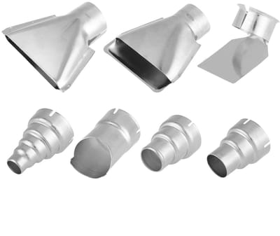 Dailygoody - Heat Gun Nozzle - 7 Stuks - Hittebestendige Nozzles - 35mm - Accessoire Vervanging - Geschikt voor Soldeerstation - Roestvrij staal
