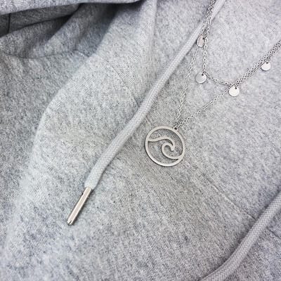 Joboly Golf Surf Zee Strand Reizen Wereld Ketting - Dames - Zilverkleurig - 45 cm