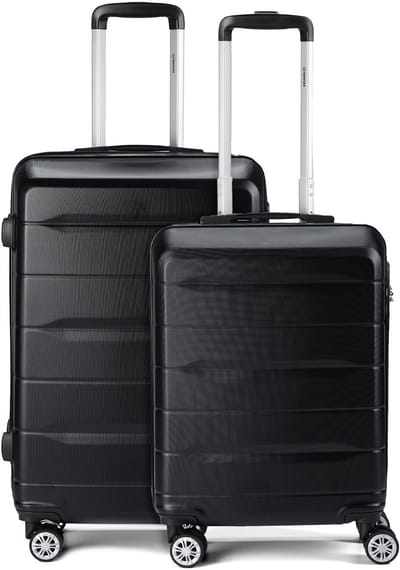 Benzi 5583 4 wielen Kofferset 2-delig - Harde bagage - TSA slot - schwarz