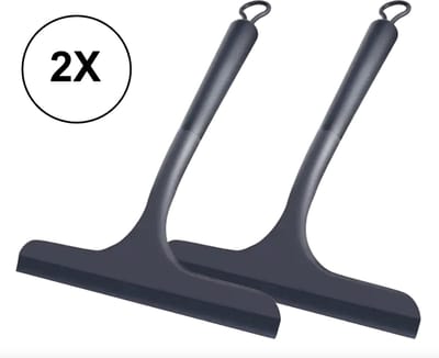 PD® - Raamwisser Deluxe - 2 stuks - Raamtrekker - 28 x 20 x 3 cm - Raamwisser Douche - Streeploos resultaat - Raamwasser - met handige Ophanglus