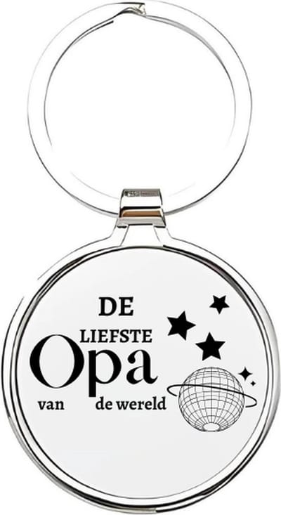 Akyol - de liefste opa van de wereld Sleutelhanger - Opa - de leukste opa - opa sleutelhanger - grootvader sleutelhanger - sleutelhanger voor opa - familie sleutelhanger - verjaardagscadeautje - cadeau voor opa - grandfather - pake\ - 4 x 7,5 CM