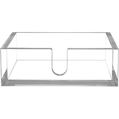 Acryl Servettenhouder Stijlvolle Transparante Acryl Servettenhouder Handige Tafelorganizer Servettenhouder voor Keuken Eetkamer Badkamer gray
