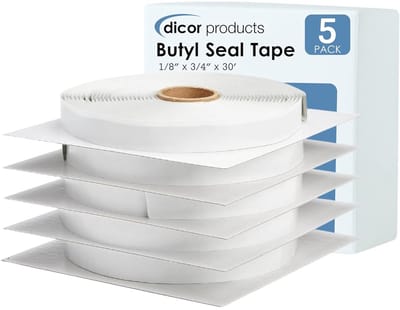 Butyl Afdekband 3/4 Inch Breed 30 Voet Lang voor Afsluiting en Afdichting