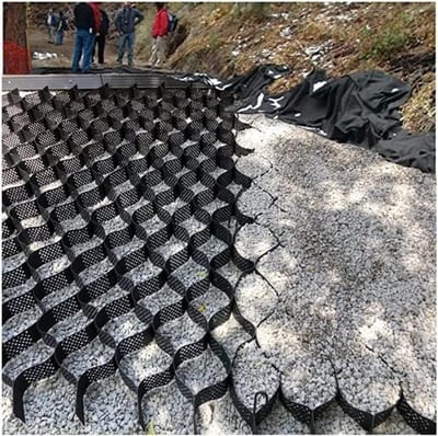 Grondrooster - Grindstabilisator - Landschapsarchitectuur - Zware Kwaliteit HDPE - 40x40x5 cm - Zwart