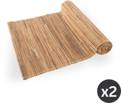 Tiseco - Tafelloper ASTER - SET/2 - waterhyacint - 30x45 cm, taupe