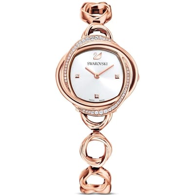 Swarovski 5547626 Kristallen Bloem Zilver Dameshorloge 30 beige