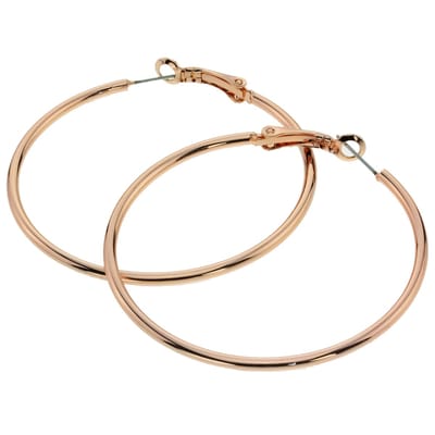 Behave - Oorbellen - Oorringen - Dames - Rosé/goudkleur - Tijdloos & Elegant - Hoop Earrings - 5 cm