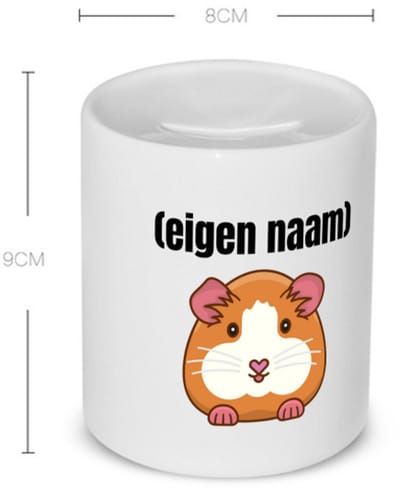 Akyol - hamster met eigen naam Spaarpot - Hamster - hamster liefhebbers - iemand die houdt van hamsters - verjaardag - cadeau - kado - 350 ML inhoud