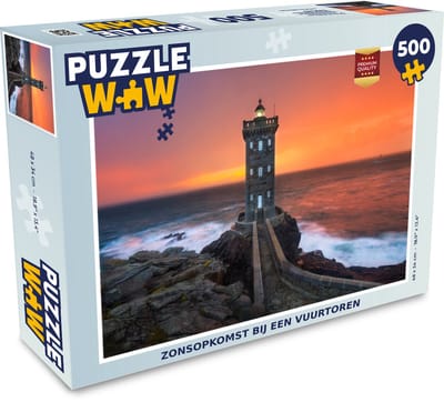 Puzzel Zonsopkomst bij een vuurtoren - Legpuzzel - Puzzel 500 stukjes