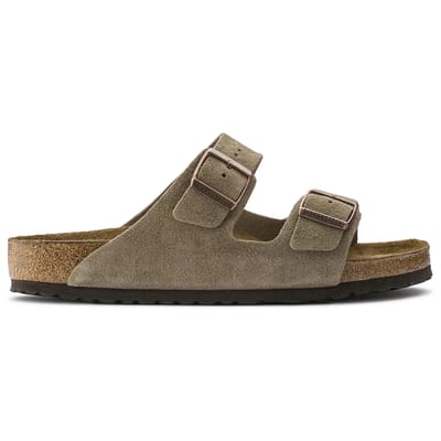 Birkenstock - maat 43 - Arizona Slippers Taupe Regular-fit | Taupe | Suède