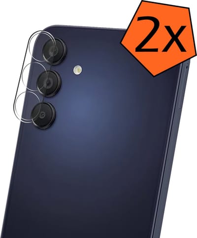 Camera Lens Protector - 2 Stuks - Geschikt voor Samsung Galaxy A15 - Camera Screenprotector - Gehard Glas - Beschermglas - Tempered Glass - Screen Protector