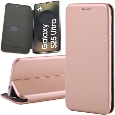 Hoesje geschikt voor Samsung Galaxy S25 Ultra - Wallet Book Case Rosegoud