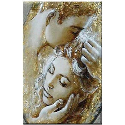 DIY Diamond Mozaïek Kiss Minnaar Portret Handwerk Diamond Schilderen Cross Stitch Wall Art 20X30CM gray