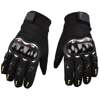 Motorhandschoenen Ademend Antislip Volledige Vinger Touchscreen Motocross Handschoenen voor Buiten black