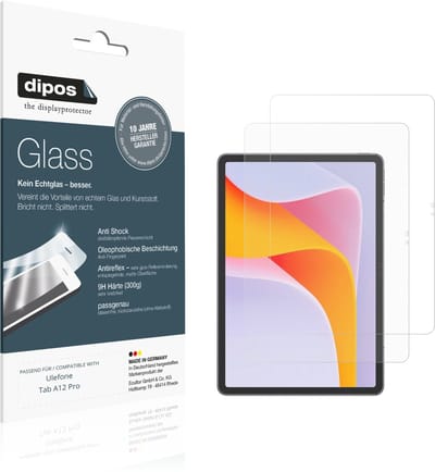 dipos – 2x Matte Pantserfolie geschikt voor Ulefone Tab A12 Pro | 9H Screenprotector