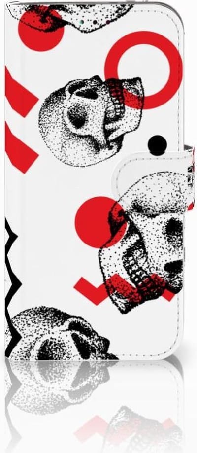 Telefoonhoesje met Naam Samsung Galaxy A40 Skull Red