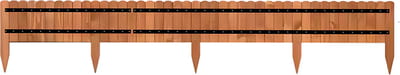 Tuin Gras Gazon Rand - Flexibele Houten Border voor Tuinhek - Tuinafboording voor Outdoor Landschap & Tuindecoratie - 203x35x1.4cm Bruin