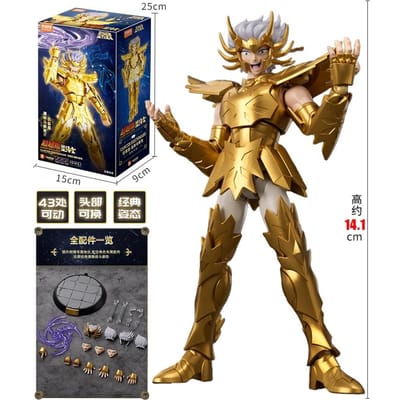 BLOKEES Original Saint Seiya Doré DRAGON SHIRYU CAPRICORNE SHURA CANCER DEATHMASK Classe CHAMPION Figurine d'Action Jouets Anime Cadeau