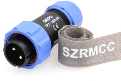 Waterdichte Ronde 2-polige Stekker IP68 - Solide Industriële Luchtvaartconnector 12V 30A