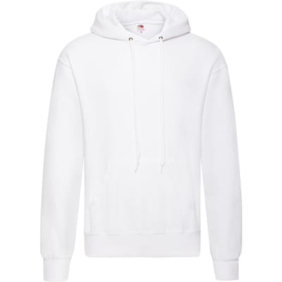 Fruit of the Loom Lichtgewicht uniseks Adult Polycotton Hoodie (Wit)