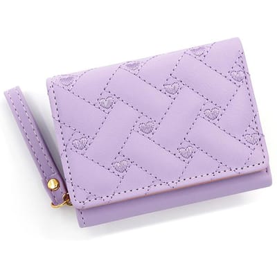 Vrouwen Kawaii Schattige Portemonnee Dames Portemonnee Roze Portemonnee Kleine Leren Portemonnee Muntzakje paars