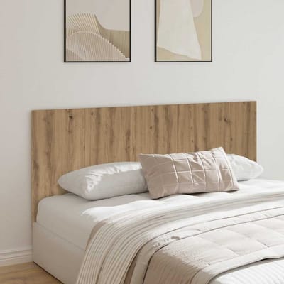 vidaXL - Hoofdeinde - 200x1,5x80 - cm - bewerkt - hout - artisanaal - eikenkleur