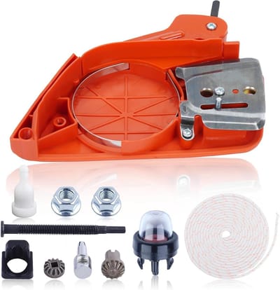 Kettingrem Deksel - Koppelingsdeksel Set - Houtbewerking Onderhoud - Compleet Vervangingsonderdeel - 25 cm - Zwart