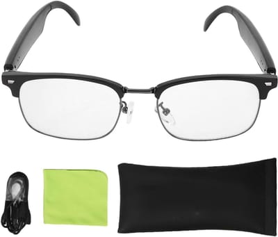 Slimme Audio Bril - Bluetooth Zonnebril - Muziek Luisteren - Open Oor Ontwerp - 30g Lichtgewicht - Zwart