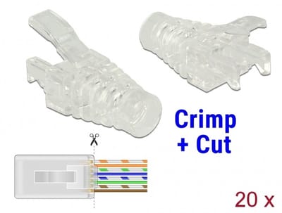 Delock Strain Relief Boot for RJ45 Crimp+Cut plug 20 pieces