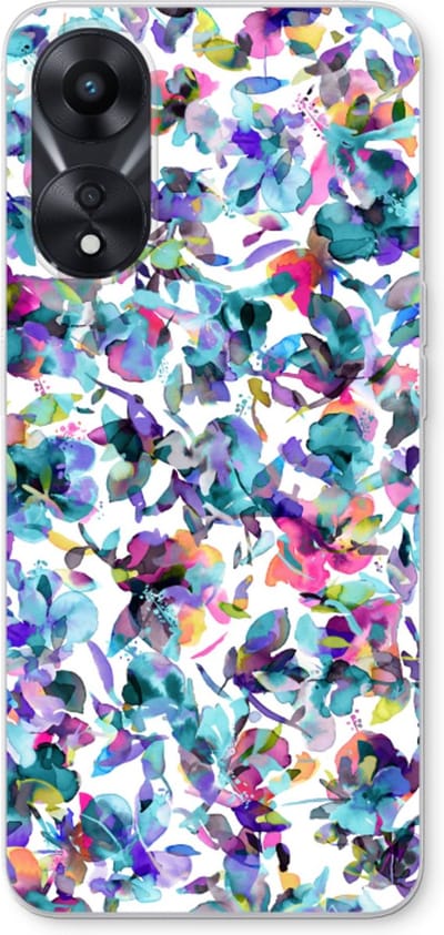 Case Company® - Hoesje geschikt voor Oppo A78 5G hoesje - Hibiscus Flowers - Soft Cover Telefoonhoesje - Bescherming aan alle Kanten en Schermrand
